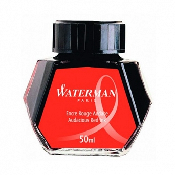 Atrament Waterman w butelce czerwony