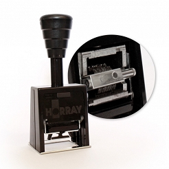 Datownik automatyczny samotuszujący Horray H46 3 mm metalowa obudowa, zabezpieczenie daty