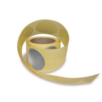 Naklejka do suchego stempla srebrna Ø55mm
