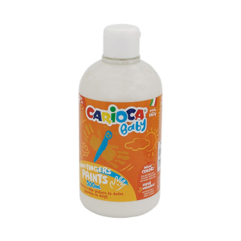 Farba do malowania palcami biała 500 ml Carioca BABY