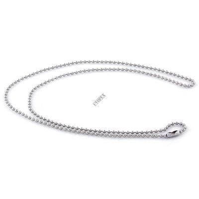 Łańcuszek kulkowy metalowy srebrny do nieśmiertelnika 61cm