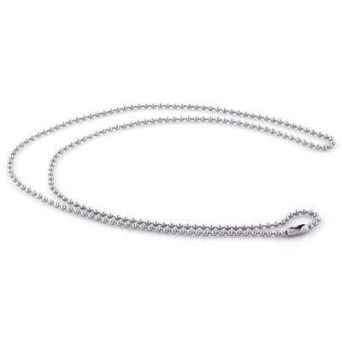 Łańcuszek kulkowy metalowy srebrny do nieśmiertelnika 61cm