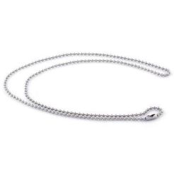 Łańcuszek kulkowy metalowy srebrny do nieśmiertelnika 61cm