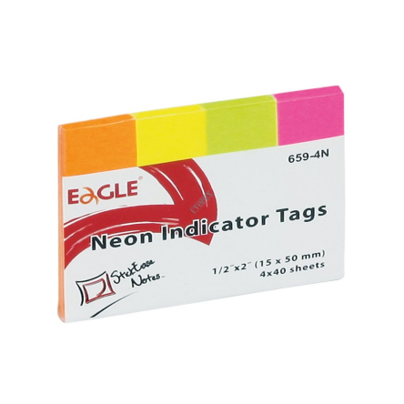 Zakładki indeksujące samoprzylepne neonowe 15x50mm Eagle