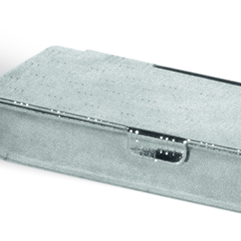 Pieczątka Pudełko metalowe - nr 1,5 - płytka tekstu 48x13 mm