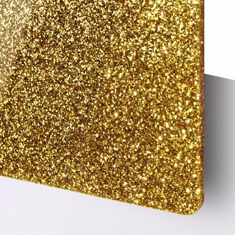 TroGlass Glitter złoty 3mm
