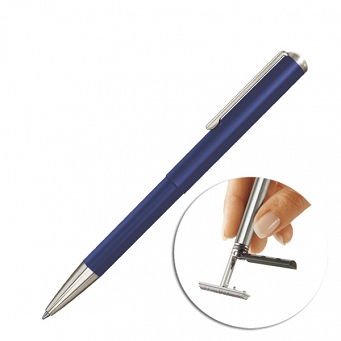 Długopis z pieczątką Heri Styling Effect 3103 niebieski w etui