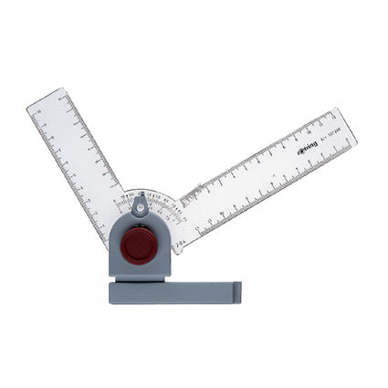 Kątownik Rotring do deski kreślarskiej ze stopniowaniem co 15 stopni