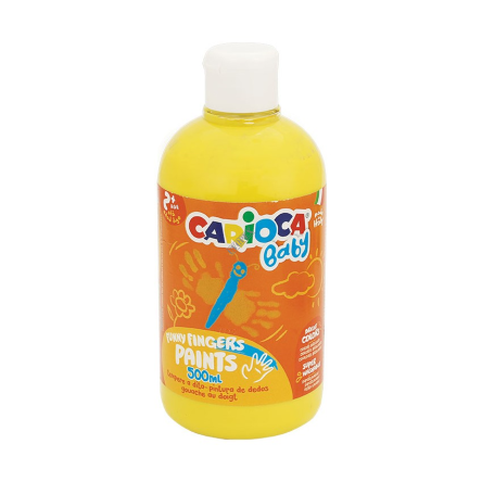 Farba do malowania palcami żółta 500 ml Carioca BABY