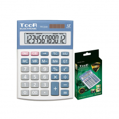 Kalkulator biurowy 12-pozycyjny podwójne zasilanie TOOR TR-2245