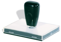 Uchwyt plastikowy do stempli - nr 6565 - płytka tekstu 65x65 mm