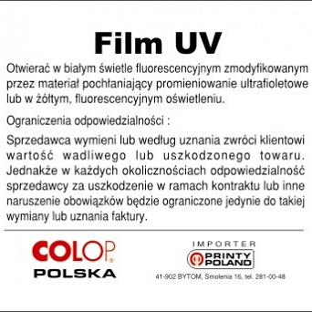 Film UV (10 szt.) rozmiar 21,5 x 35,4 cm