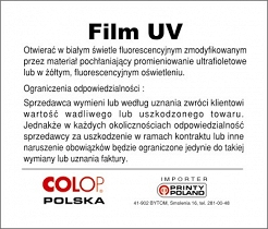 Film UV (10 szt.) rozmiar 21,5 x 35,4 cm