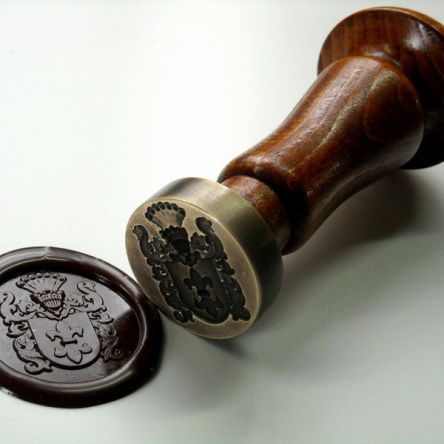 Stempel do laku fi 35mm na drewnianym uchwycie