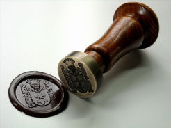 Stempel do laku fi 35mm na drewnianym uchwycie