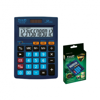 Kalkulator biurowy 12-pozycyjny walutowy TOOR TR-2216
