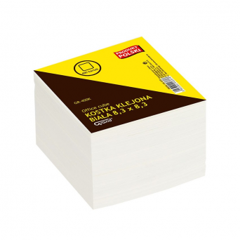 Kostka biała klejona 8.3x8.3x400 kartek
