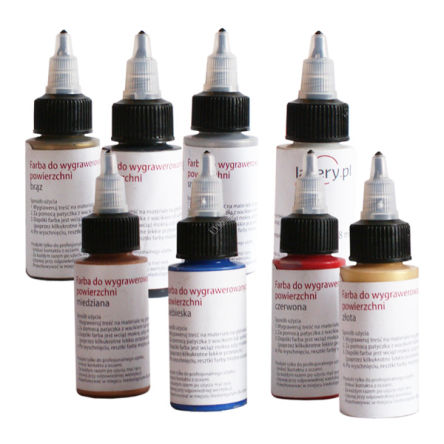Zestaw farb do wygrawerowanych powierzchni do wcierania 8sztx28ml