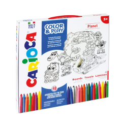 Zestaw do rysowania Carioca COLOR & PLAY 48 kol (42848)