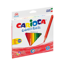 Kredki ołówkowe trójkątne 24 kol. CARIOCA