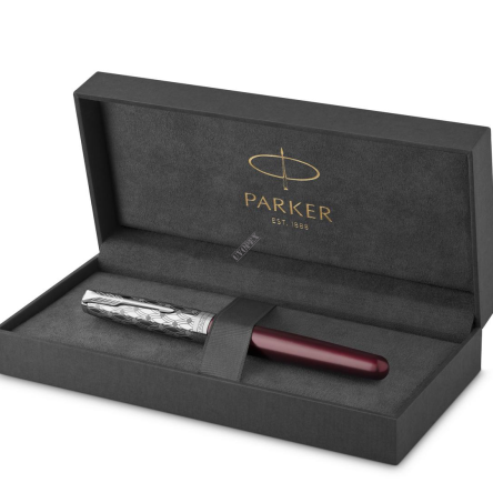 Pióro wieczne Parker Sonnet Premium Metal & Red CT 18K