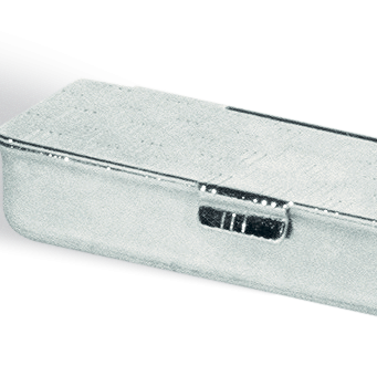 Pieczątka Pudełko metalowe - nr 1 3/4 - płytka tekstu 38x20 mm