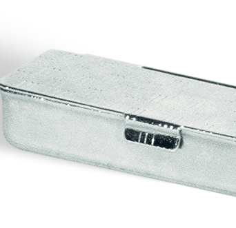Pieczątka Pudełko metalowe - nr 1 3/4 - płytka tekstu 38x20 mm