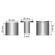 Mocowania ze stali nierdzewnej (4 szt.) - O20 mm, wysokość 20mm - 6