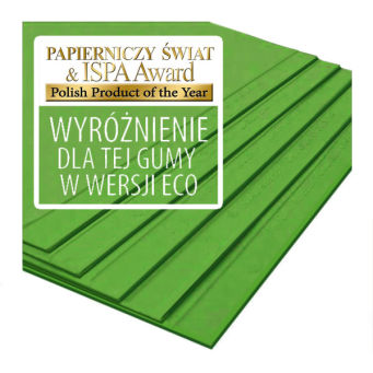 Guma laserowa do wyrobu pieczątek ECO zielona 2,3 mm A4 (10 szt.)