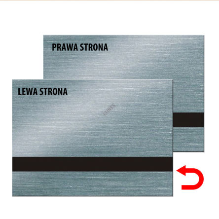 Laminat grawerski dwustronny srebrny szczotkowany/czarny/srebrny szczotkowany 1,6mm LZD-991-016A