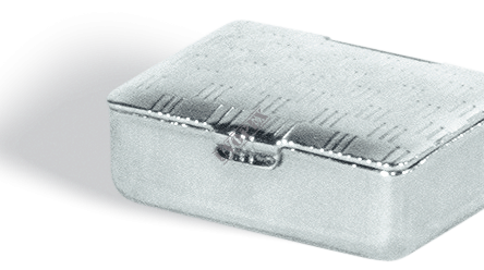 Pieczątka Pudełko metalowe - nr 01 - płytka tekstu 31x31 mm