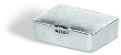 Pieczątka Pudełko metalowe - nr 01 - płytka tekstu 31x31 mm