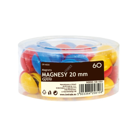 Magnesy CM-205/GR-6020-20mm tuba 60 szt.