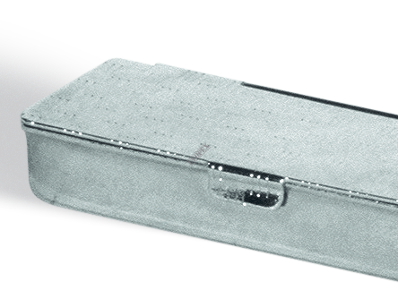 Pieczątka Pudełko metalowe - nr 2,5 - płytka tekstu 48x20 mm