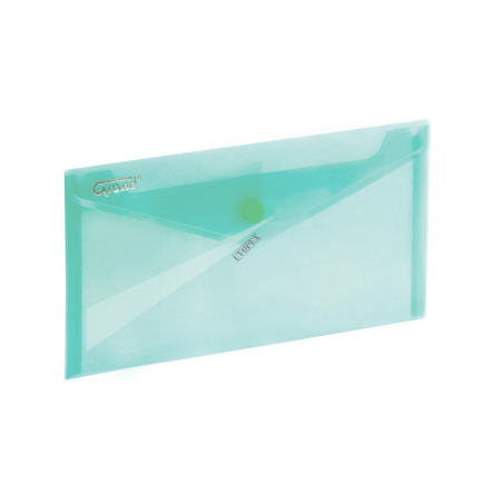 Koperta na zatrzask 225x124mm ZP-046-DL zielona GRAND