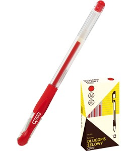 Długopis żelowy czerwony Grand GR-101