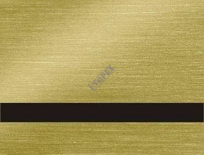 Folia grawerska magnetyczna złota szczotkowana/czarna LTM190
