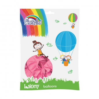 Balon 12" metal różowy Fiorello