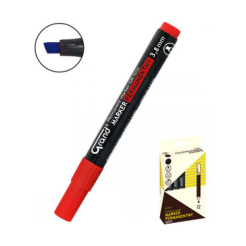 Marker permanentny czerwony ścięta końcówka 12 szt. GRAND GR-103C
