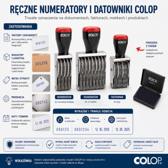 Ręczny numerator ustawiany 05012 - 12 cyfr wysokość tekstu 5 mm