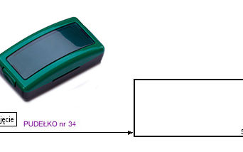 Pieczątka Pudełko plastikowe Wagraf 34 (50x23 mm)