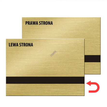 Laminat grawerski dwustronny złoty szczotkowany/czarny/złoty szczotkowany 3mm LZD-990-030A