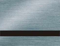 Folia grawerska magnetyczna srebrna szczotkowana/czarna LTM191