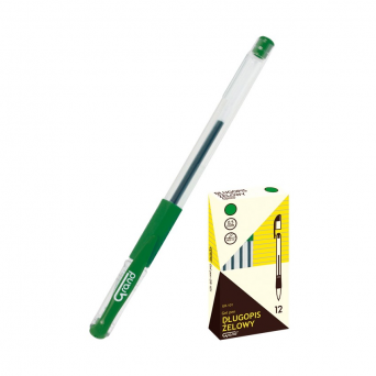 Długopis żelowy zielony Grand GR-101