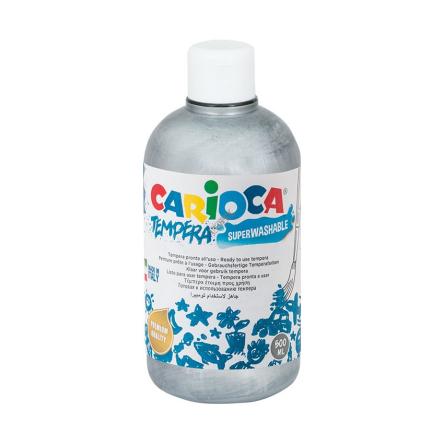 Farba tempera srebrna 500 ml Carioca