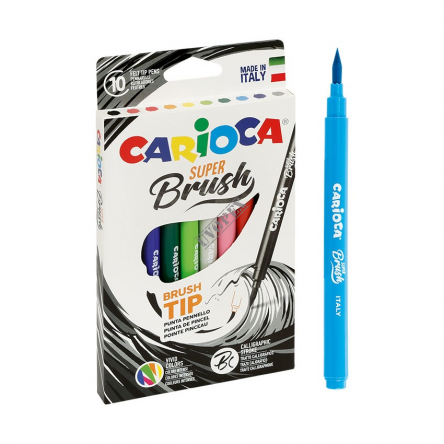 Pisaki Carioca BRUSH TIP 10 kolorów