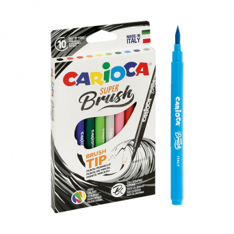 Pisaki Carioca BRUSH TIP 10 kolorów