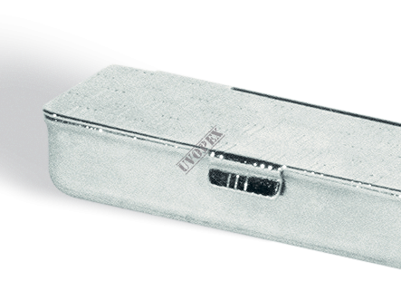 Pieczątka Pudełko metalowe - nr 1 - płytka tekstu 38x15 mm