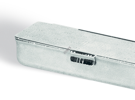 Pieczątka Pudełko metalowe - nr 1 - płytka tekstu 38x15 mm