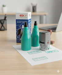 Turkusowy tusz do pieczątek Colop na bazie wody - 25ml